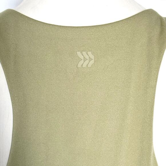 NEW All in Motion Cropped Athletic Tank with Built-in Bra - Olive Green - Picture 4 of 6